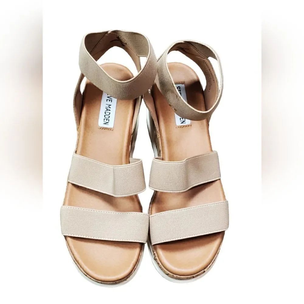 Steve Madden Taupe Cork Sandals